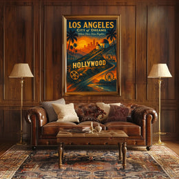 Los Angeles City of Dreams Vintage Poster