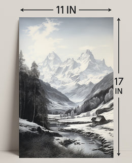 Serene Mountain Landscape Poster