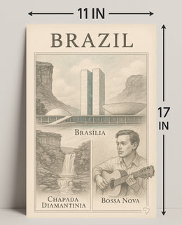 Brazil Cultural and Natural Wonders Poster PosterGoat