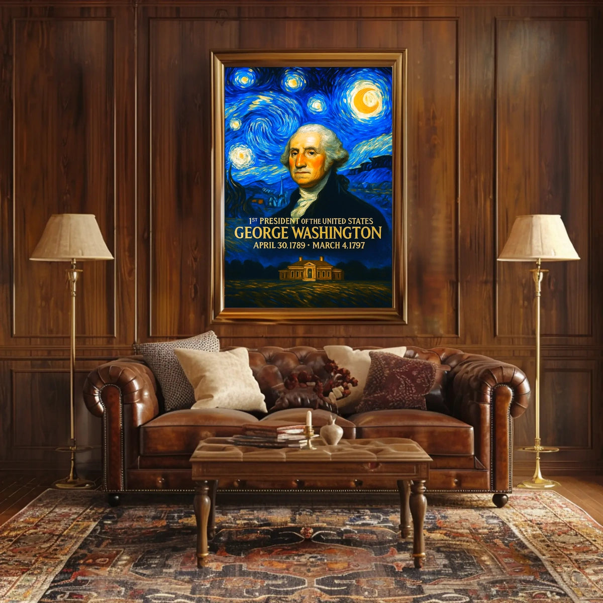 George Washington 1st President of the United States Presidential Masterpiece Series Poster