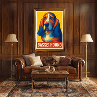 Basset Hound Art Poster