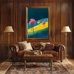 Spring Landscape Poster Vibrant Colorful Modern Print