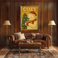 Cozy Holiday Bear Poster