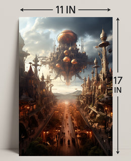 The Floating Cityscape Poster