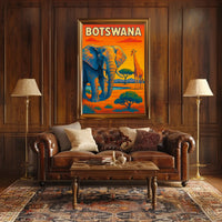 Botswana Wildlife Adventure Poster