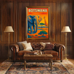 Botswana Wildlife Adventure Poster
