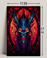 Stained Glass Demon Poster PosterGoat