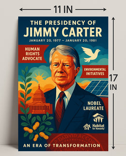 Jimmy Carter Era of Transformation Poster Wall Art PosterGoat