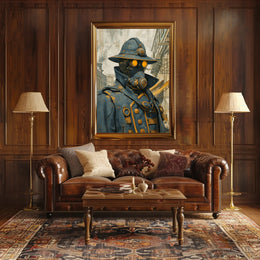 Steampunk Sentinel Art Print Poster for Home Decor and Adventure Lovers PosterGoat