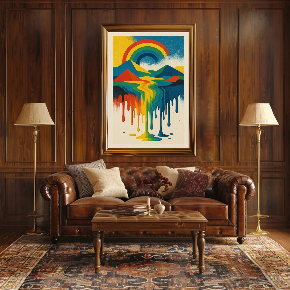 Vibrant Landscape Abstraction Abstract Poster