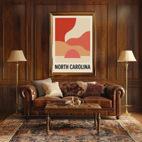 North Carolina Abstract Landscape Poster