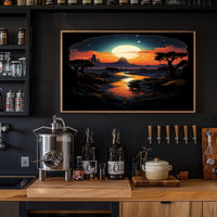 Desert Moonlit Journey Poster