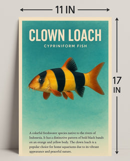 Clown Loach Fish Wall Art Print Decor PosterGoat