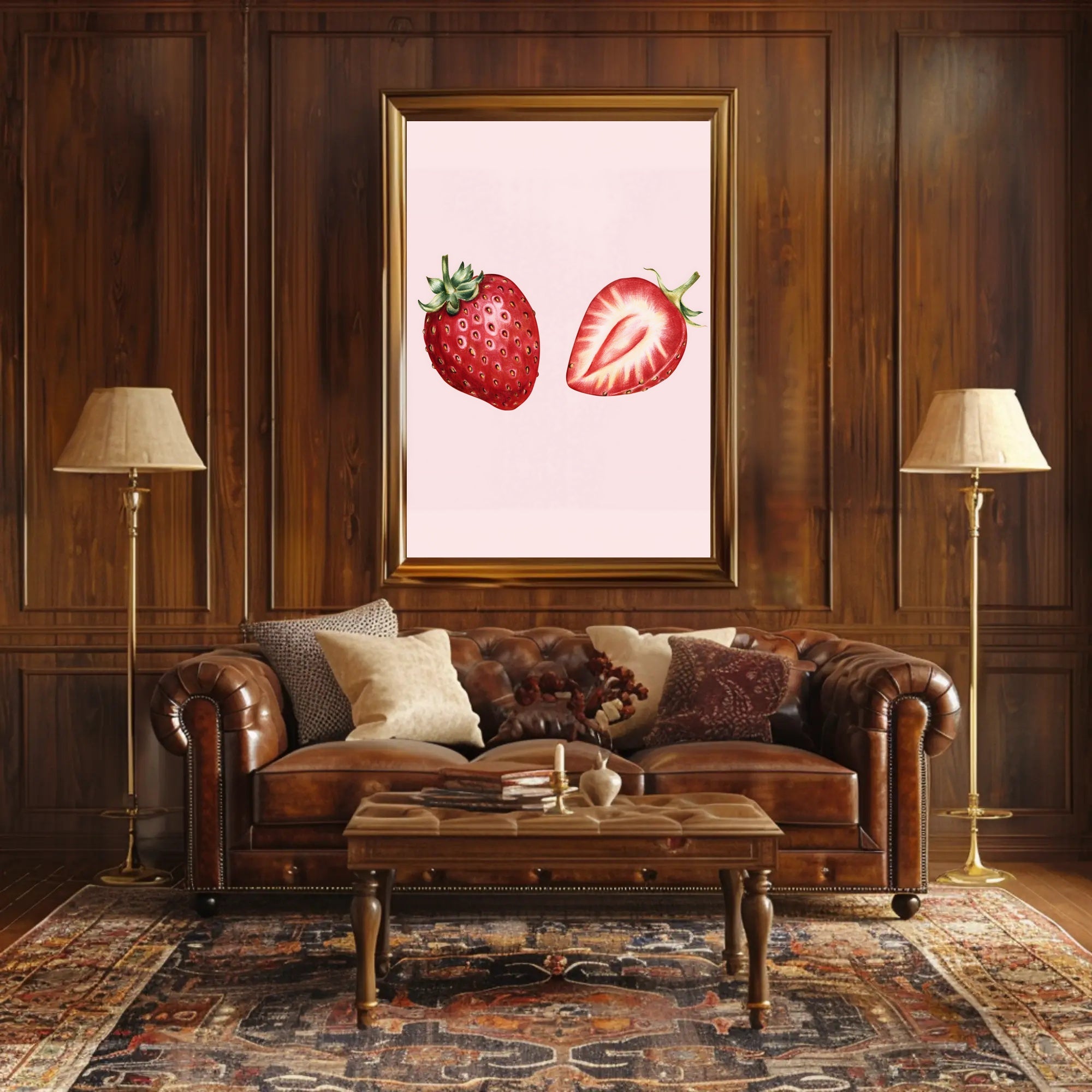 Juicy Strawberries Poster