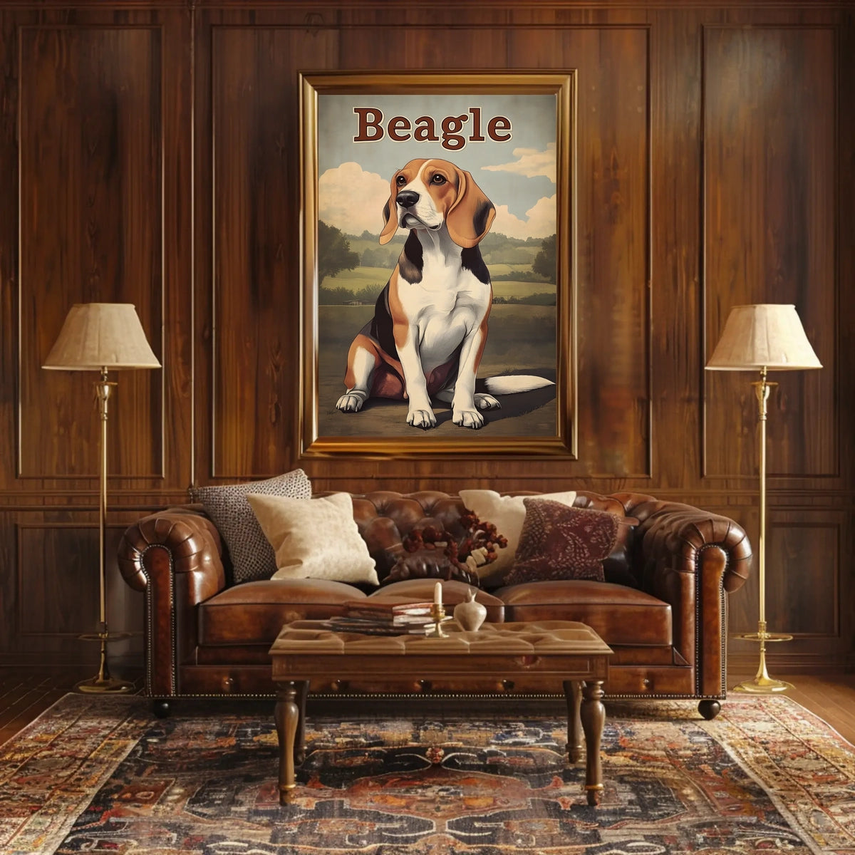 Beagle Portrait Poster