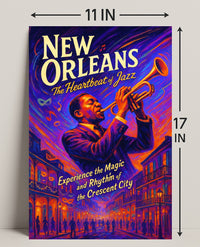 New Orleans The Heartbeat of Jazz Poster PosterGoat