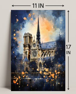 Notre-Dame Cathedral A Splash Of Color Poster