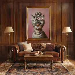 Regal Feline Portrait Poster