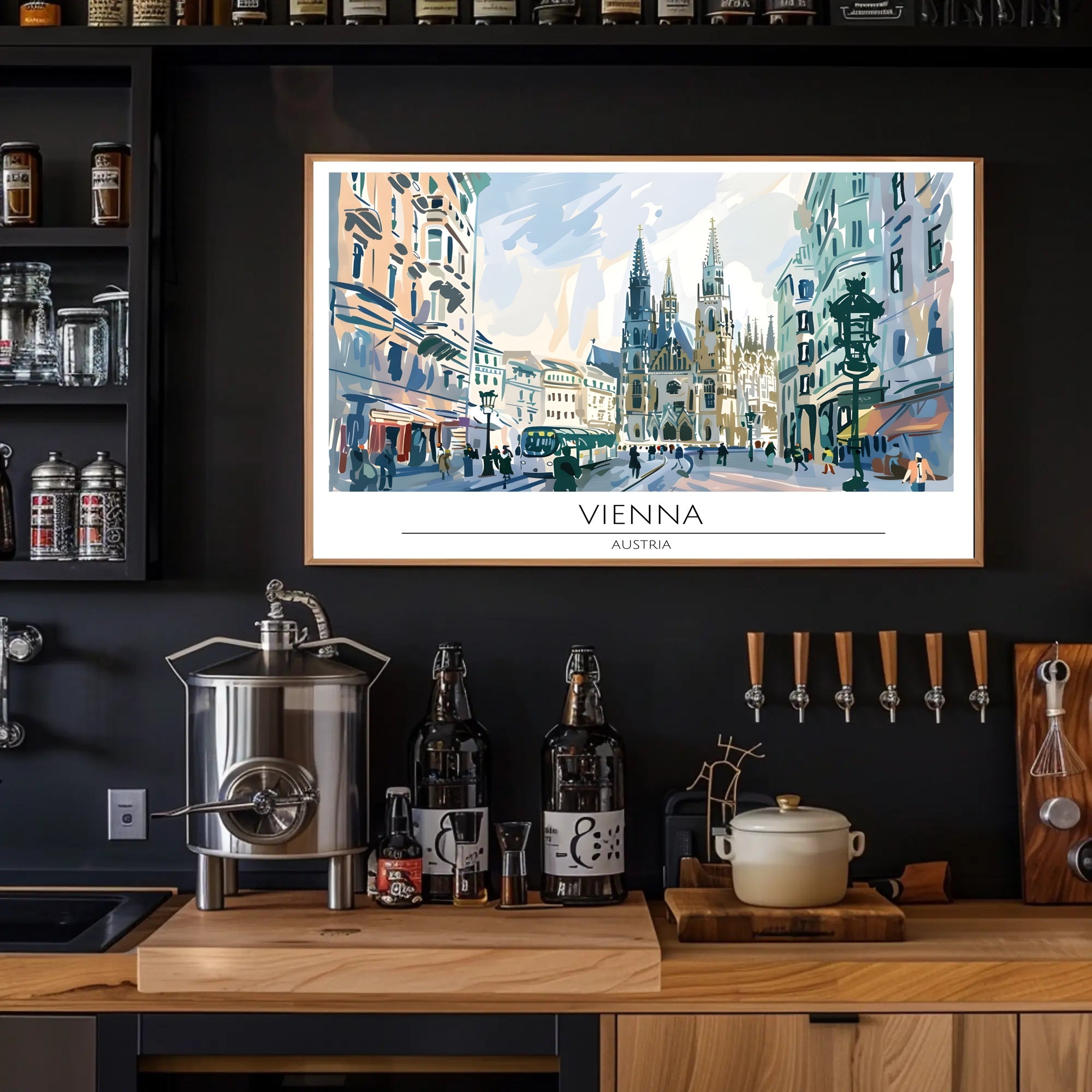 Vienna Streetscape Poster PosterGoat