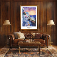 Mykonos Sunset Dreaming Travel Poster PosterGoat