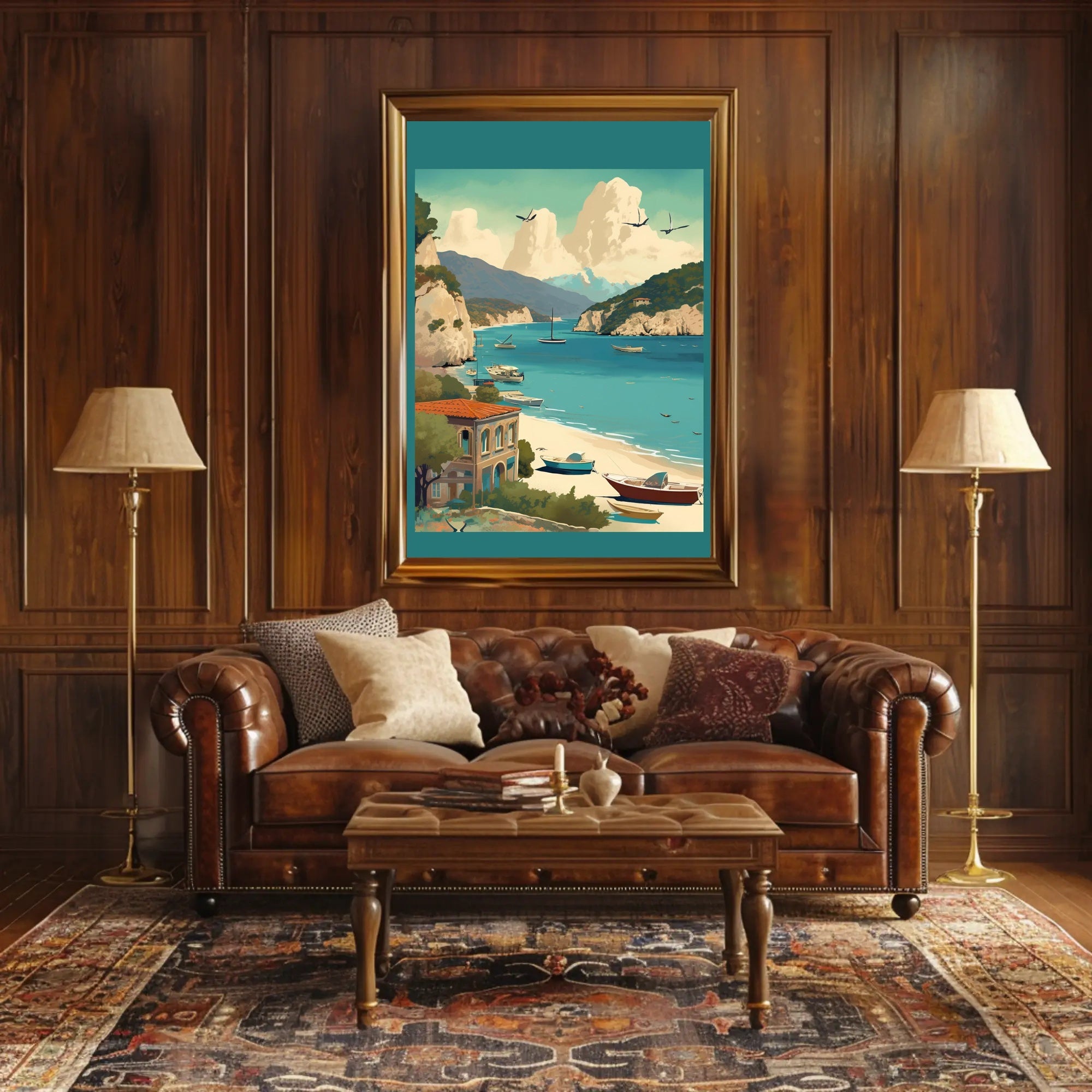 Serene Coastal Retreat Poster