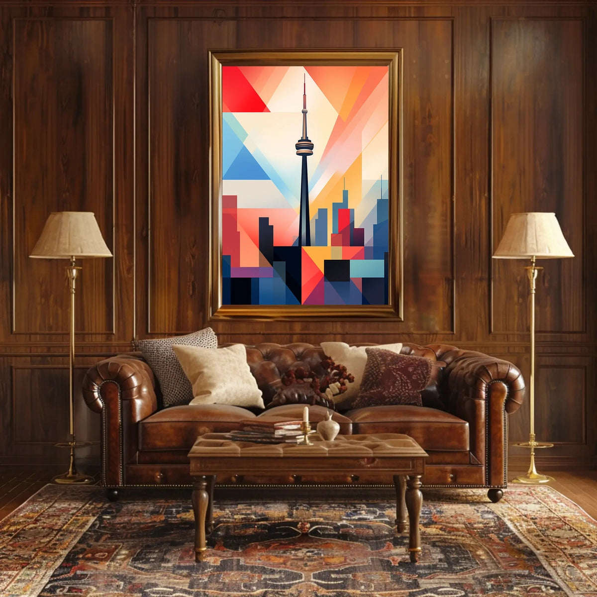 Toronto Modern Skyline Artistic Travel Poster