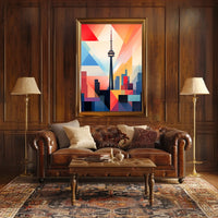 Toronto Modern Skyline Artistic Travel Poster