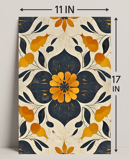 Elegant Abstract Floral Design: Artistic Poster