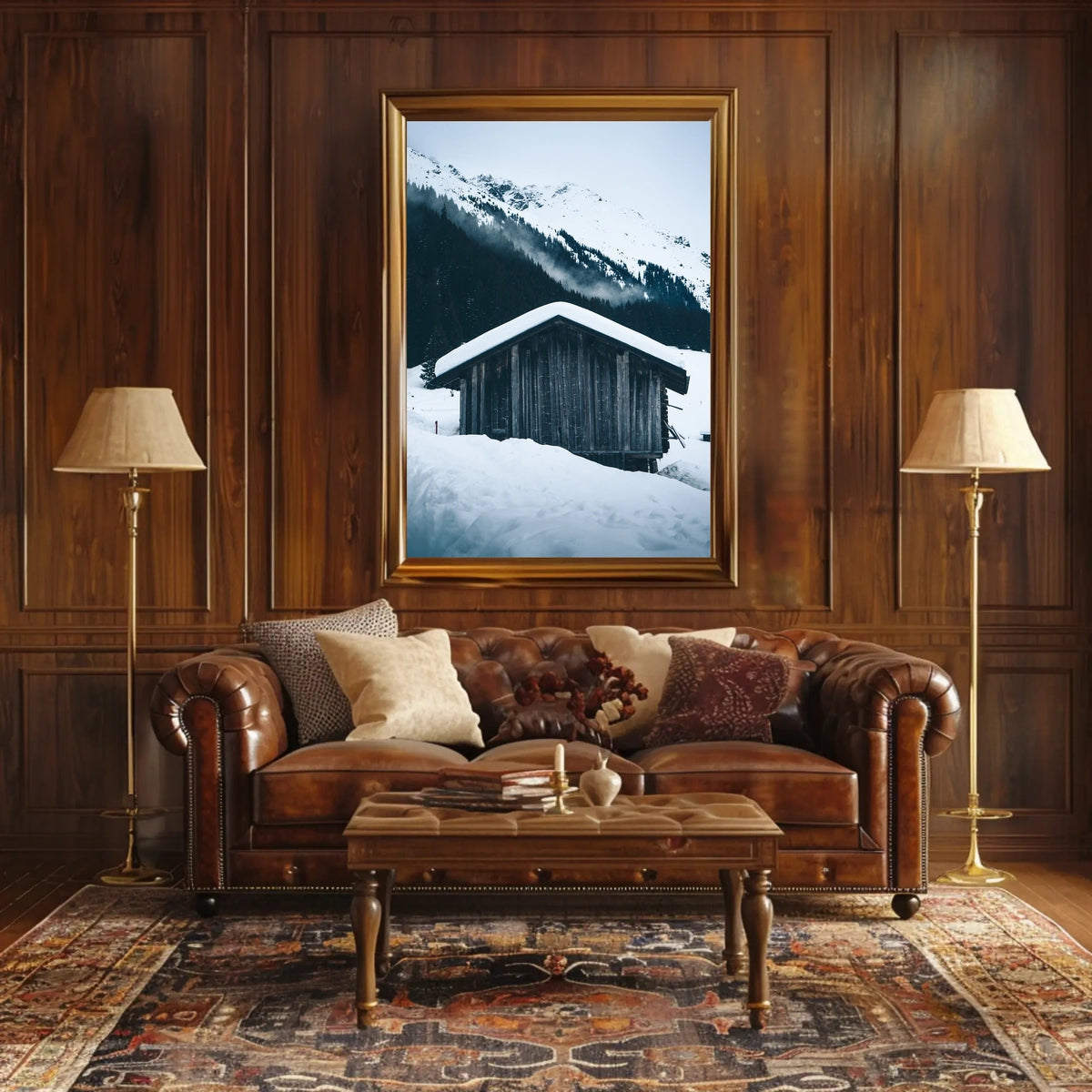 Winter Mountain Retreat Poster