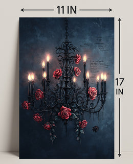 Chandelier Of Roses Poster