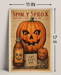 Vintage Halloween Pumpkin Vintage Poster