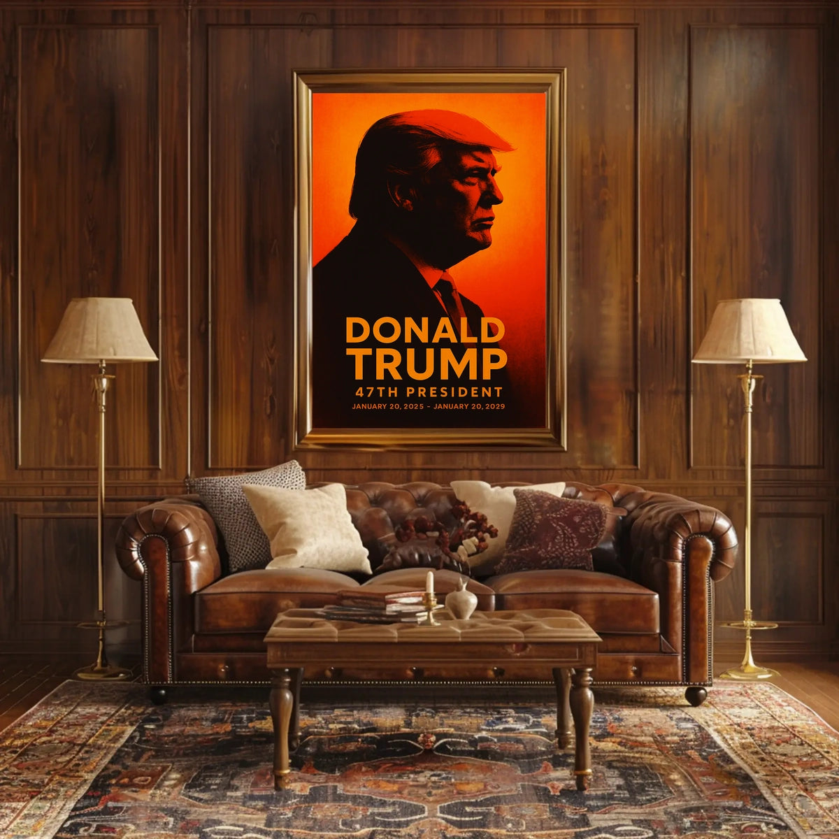 Donald Trump 47th President Patriotic Vintage Poster