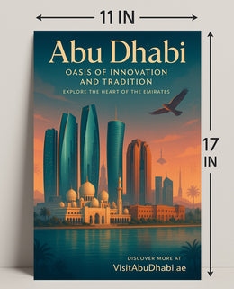Abu Dhabi Modern Architectural Fusion Urban or Cityscape Poster