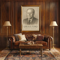 Gerald Ford 38th President Sketch Poster Art Print PosterGoat