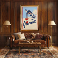 Yosemite Ski School Vintage-Style Sports Poster PosterGoat