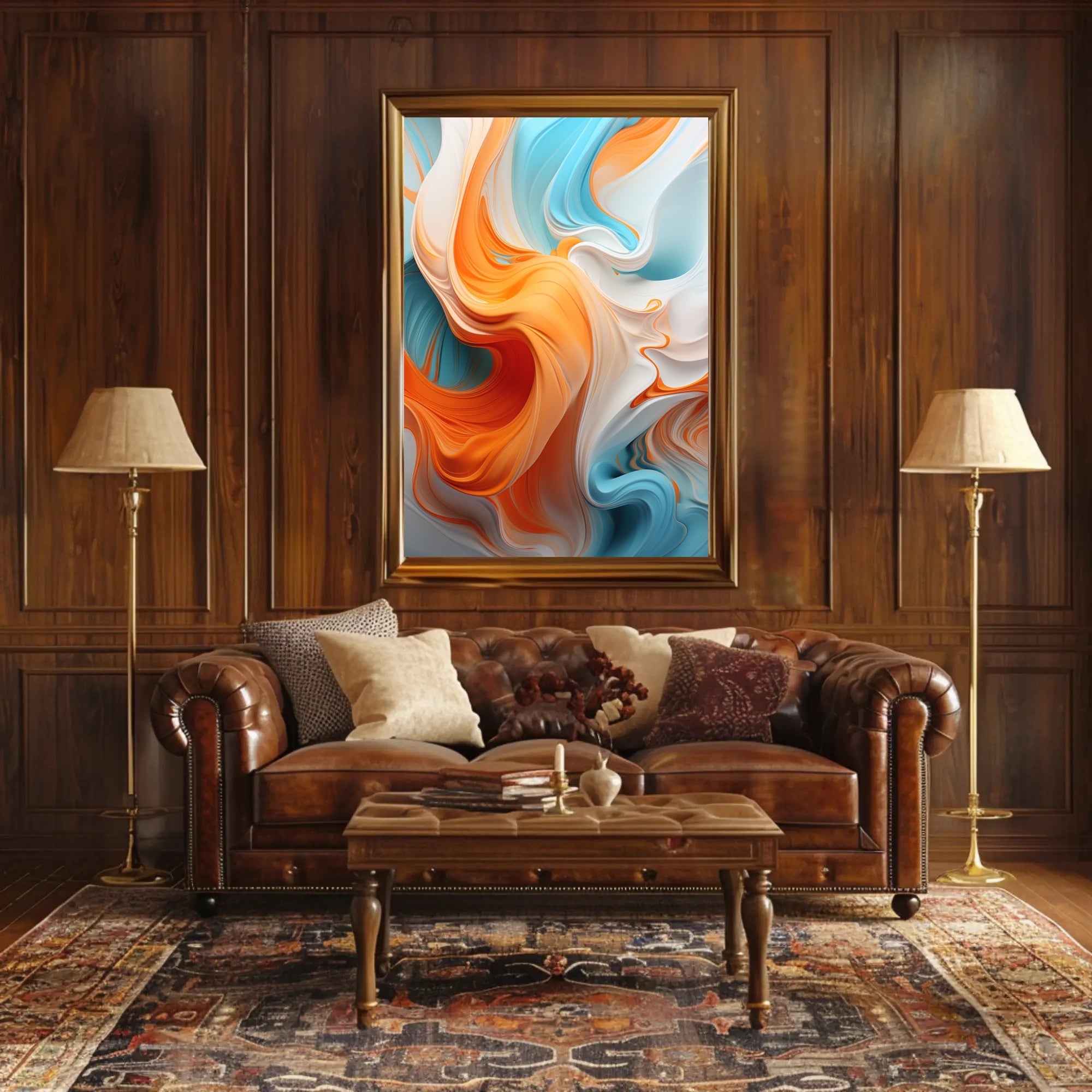 Fluid Energy: Vibrant Abstract, Artistic, or Pop Culture Poster