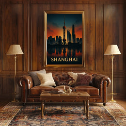 Shanghai Skyline Poster