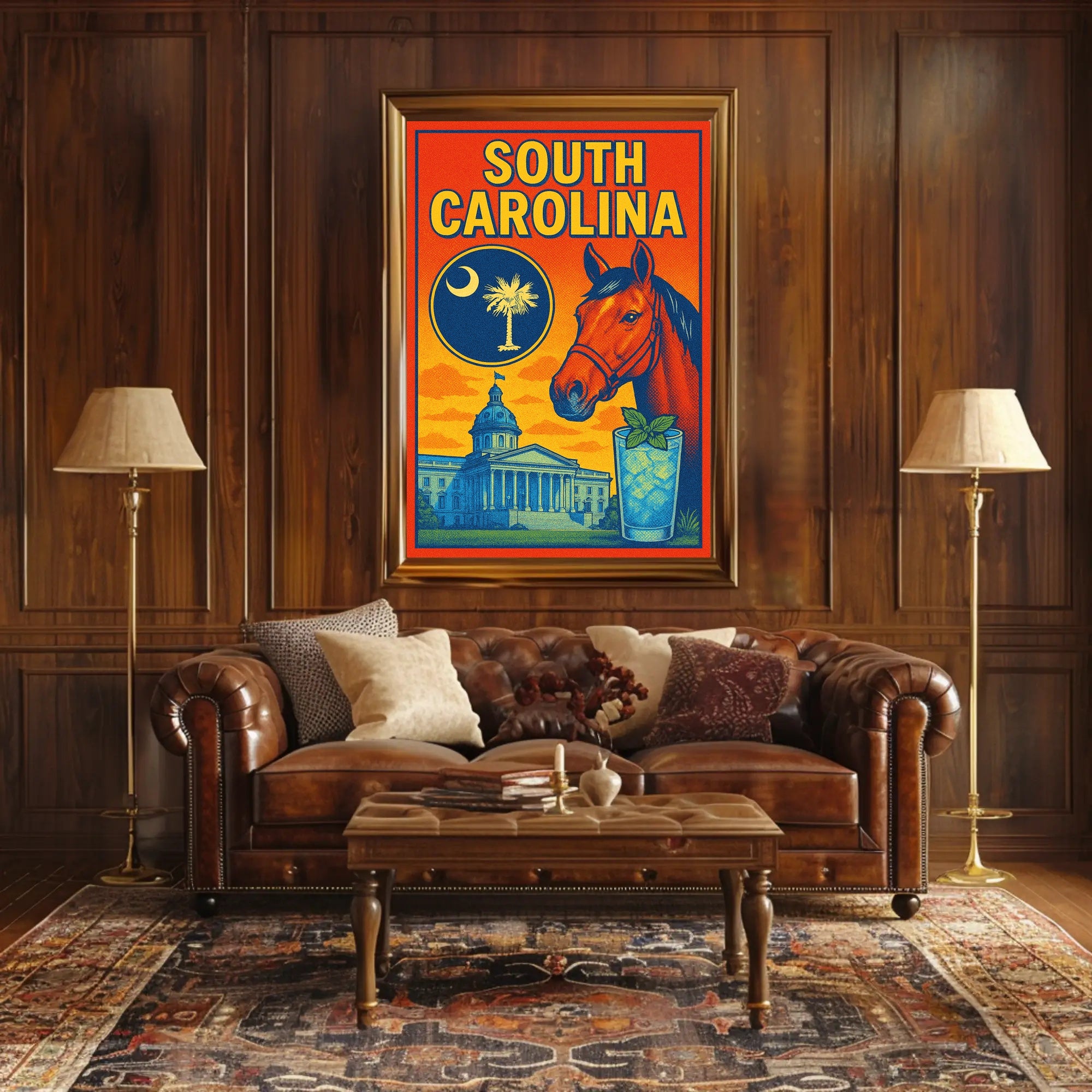 South Carolina A Vibrant Tribute Poster PosterGoat