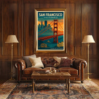 San Francisco Vintage Travel Poster Wall Art