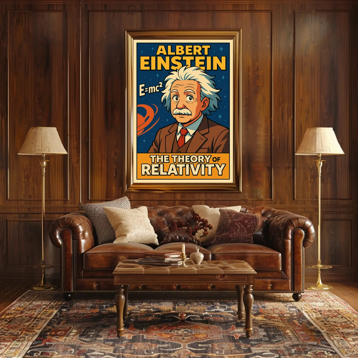 Einstein Relativity Vintage Intellectual Decor Poster