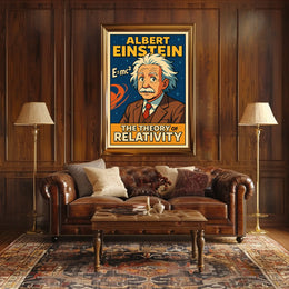 Einstein Relativity Vintage Intellectual Decor Poster