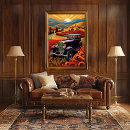 Vintage Journey Through the Countryside Poster