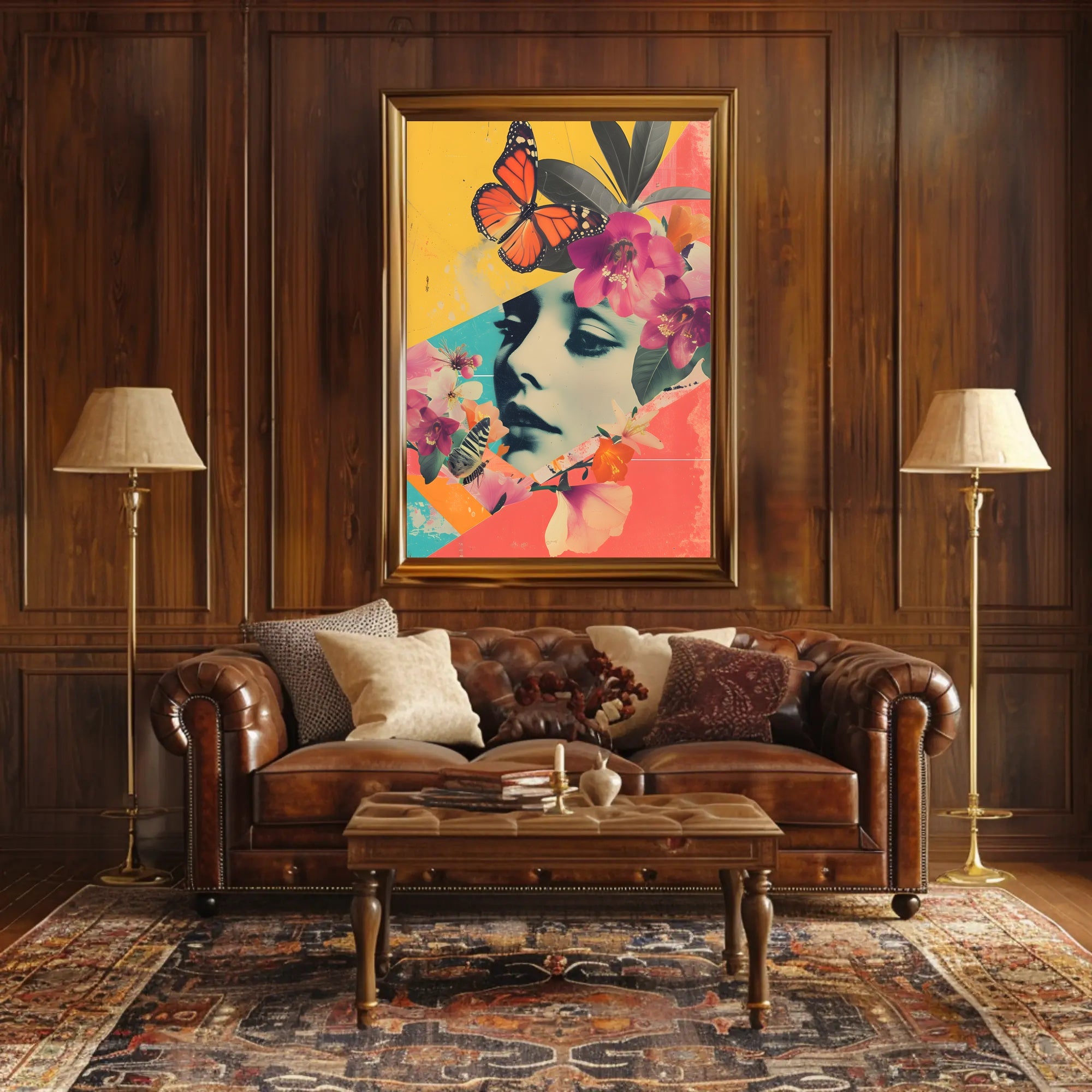 Floral Dreamscape Poster Vintage Botanical Wall Art