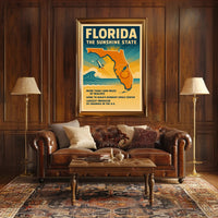 Florida Retro Travel Poster: Explore the Sunshine State