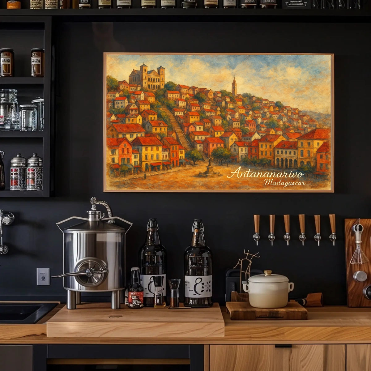 Antananarivo Cityscape Wanderlust Photo Realism Poster