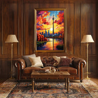 Toronto Skyline At Sunset Poster