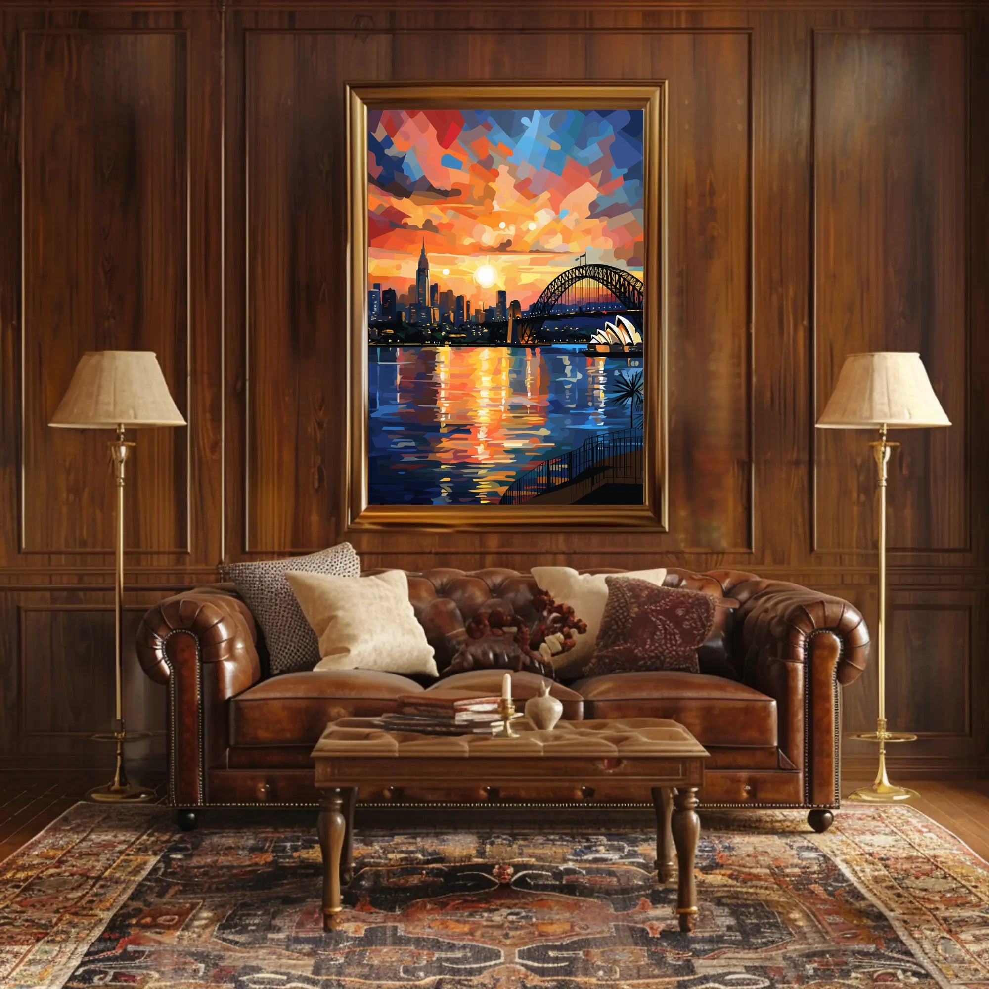 Vibrant Cityscape At Sunset Poster