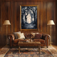 Mysterious Ethereal Forest Scene Artistic Poster