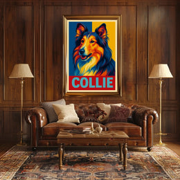 Collie Portrait Poster