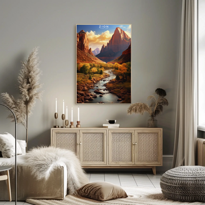 Zion National Park Travel Poster